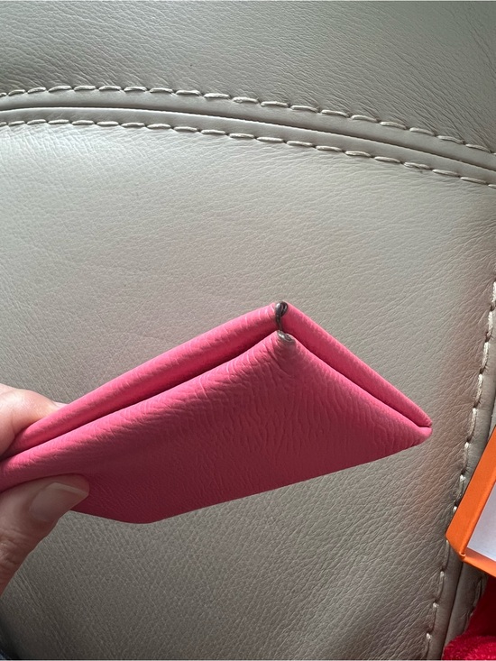 Hermes Handbags - Hermes Pink Leather Card Holder